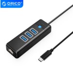 <span>USB хъб</span> Orico HUB USB3.1 3 port + LAN 1000M - PW... <span class='catalog-num-in-name'>PW3UR-C3-015-BK-EP</span> - 