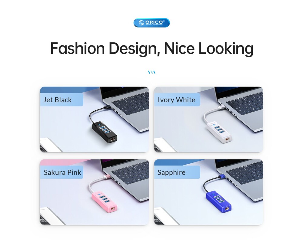 USB хъб Orico HUB USB3.0 3 port + LAN 1000M - PW... 12