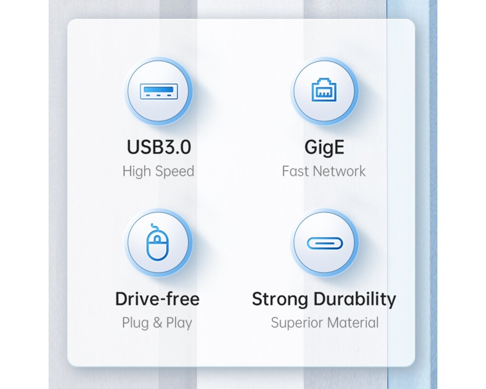 USB хъб Orico HUB USB3.0 3 port + LAN 1000M - PW... 3