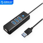 <span>USB хъб</span> Orico HUB USB3.0 3 port + LAN 1000M - PW... <span class='catalog-num-in-name'>PW3UR-U3-015-BK-EP</span> - 