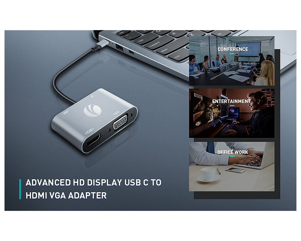 Докинг станция VCom Docking Station Type-C Power Distribution 3.0 100W - HDMI 11