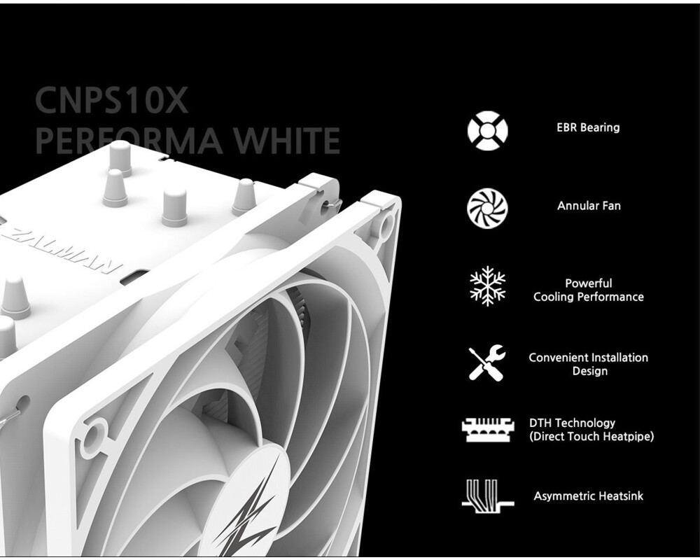 Охладител за процесор Zalman CNPS10X PERFORMA WHITE 5