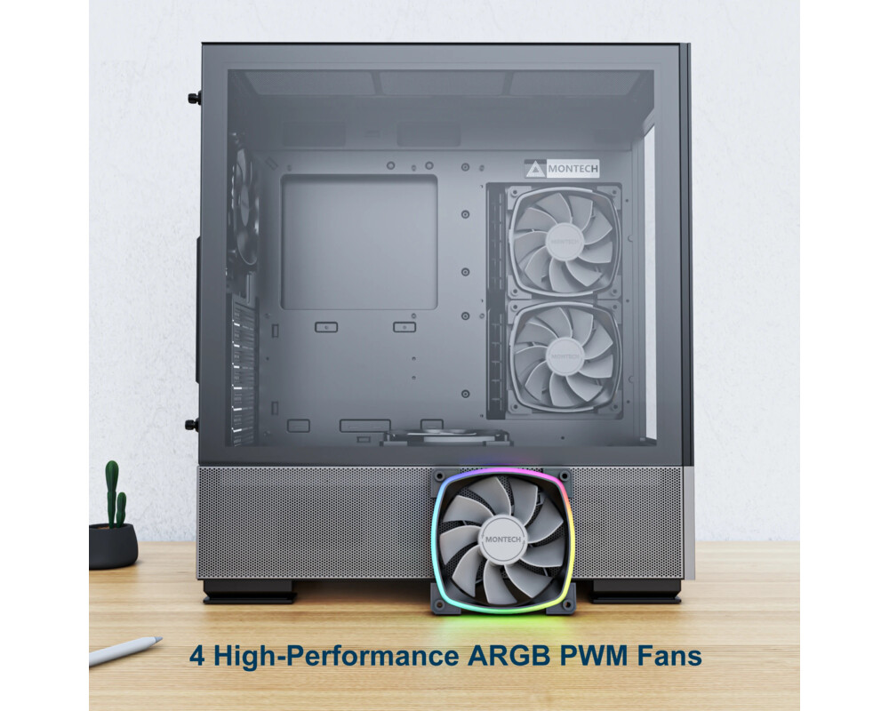 Кутия MONTECH SKY TWO ARGB, TG, Mid-Tower Черна 17