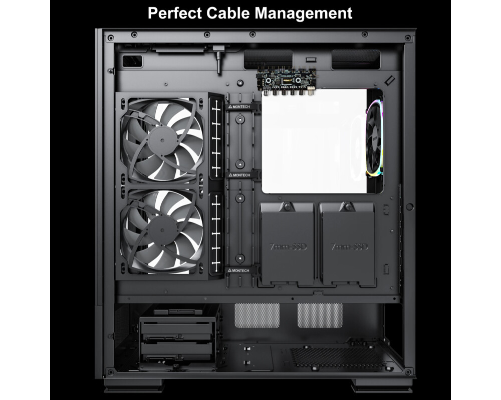 Кутия MONTECH SKY TWO ARGB, TG, Mid-Tower Черна 15