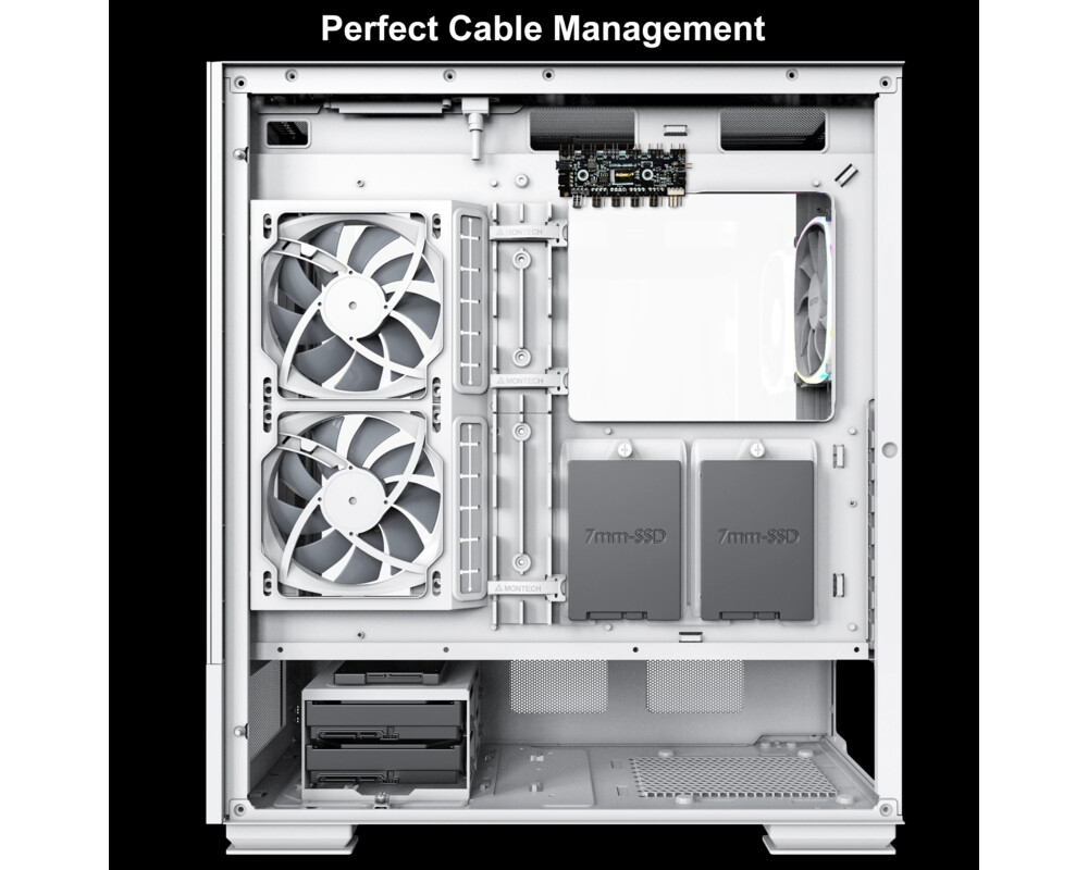 Кутия MONTECH SKY TWO ARGB, TG, Mid-Tower, Бяла 15