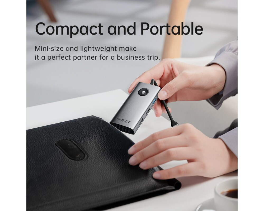 Докинг станция Orico Docking Station Type-C Power Distribution 60w - PW11-5P-GY-EP - HDMI 16