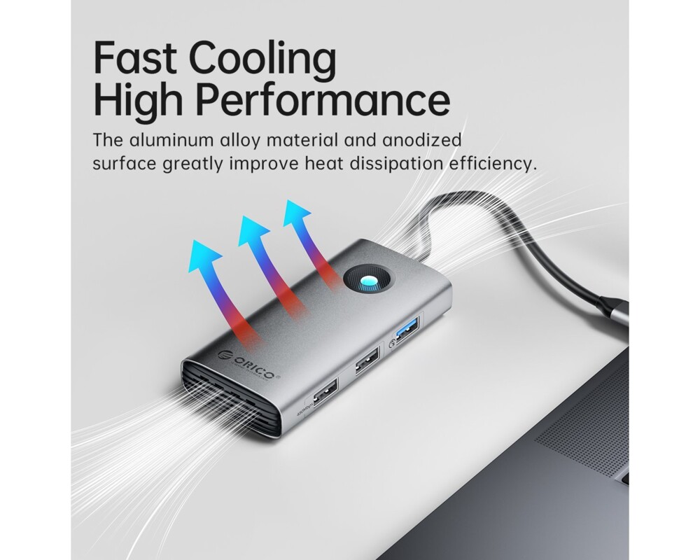 Докинг станция Orico Docking Station Type-C Power Distribution 60w - PW11-5P-GY-EP - HDMI 15