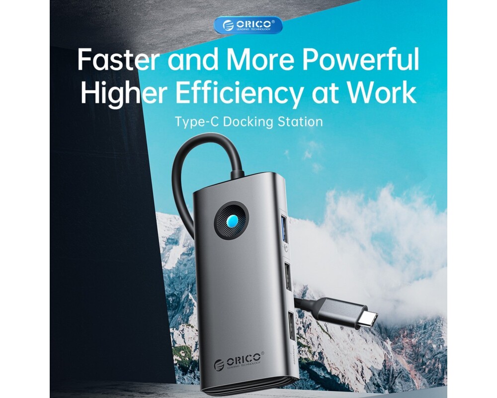 Докинг станция Orico Docking Station Type-C Power Distribution 60w - PW11-5P-GY-EP - HDMI 8