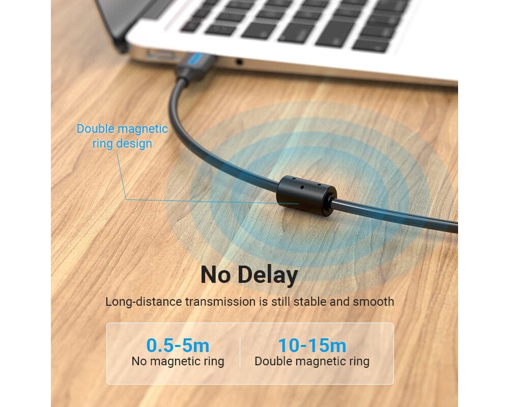 Кабел Vention Кабел USB 2.0 A Male to B Male 5