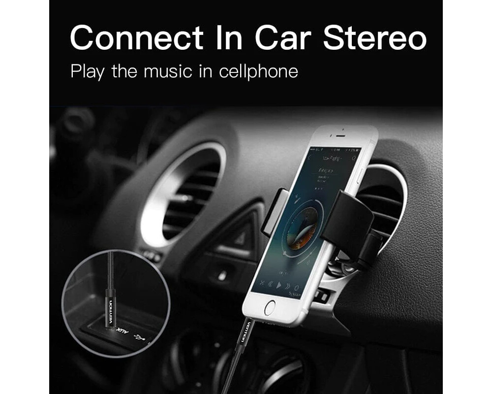 Аудио кабел Vention Аудио Кабел Fabric Braided 3.5mm... 7