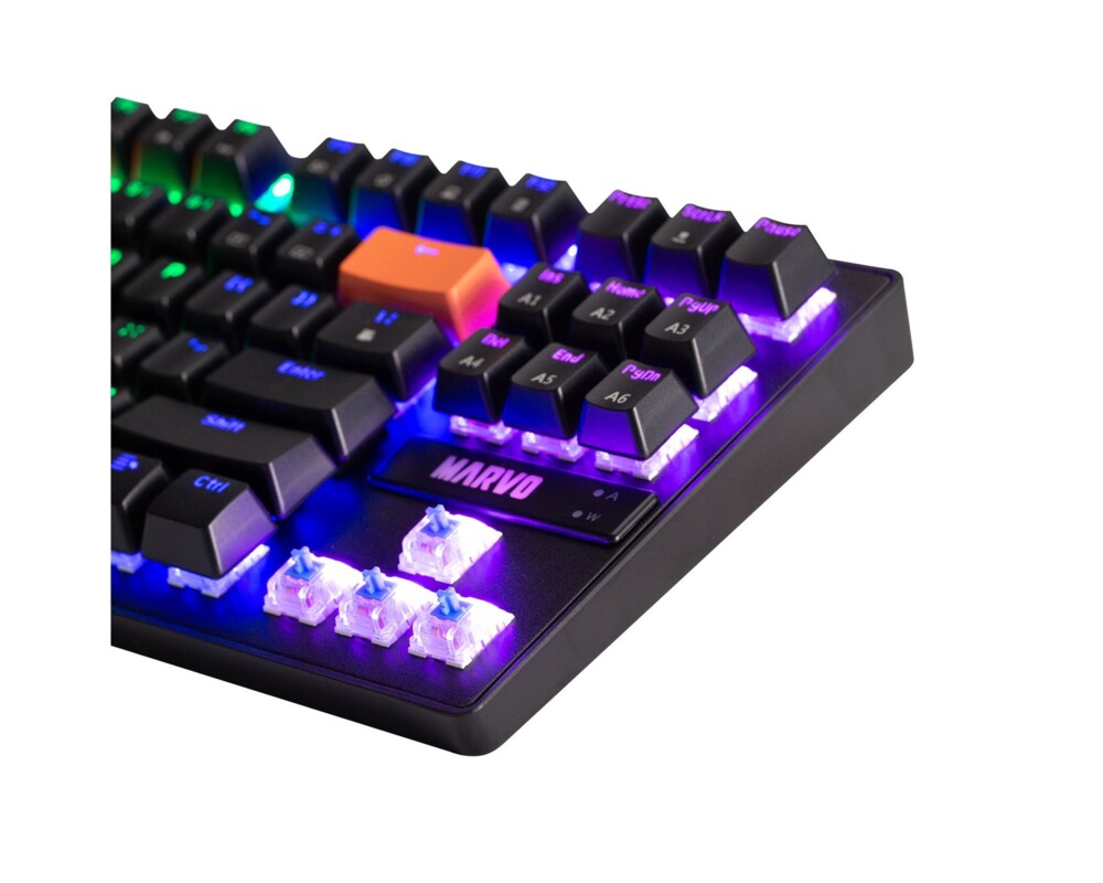 Клавиатура Marvo механична геймърска клавиатура Gaming Mechanical keyboard 87 keys 6
