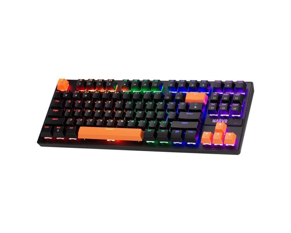 Клавиатура Marvo механична геймърска клавиатура Gaming Mechanical keyboard 87 keys 4