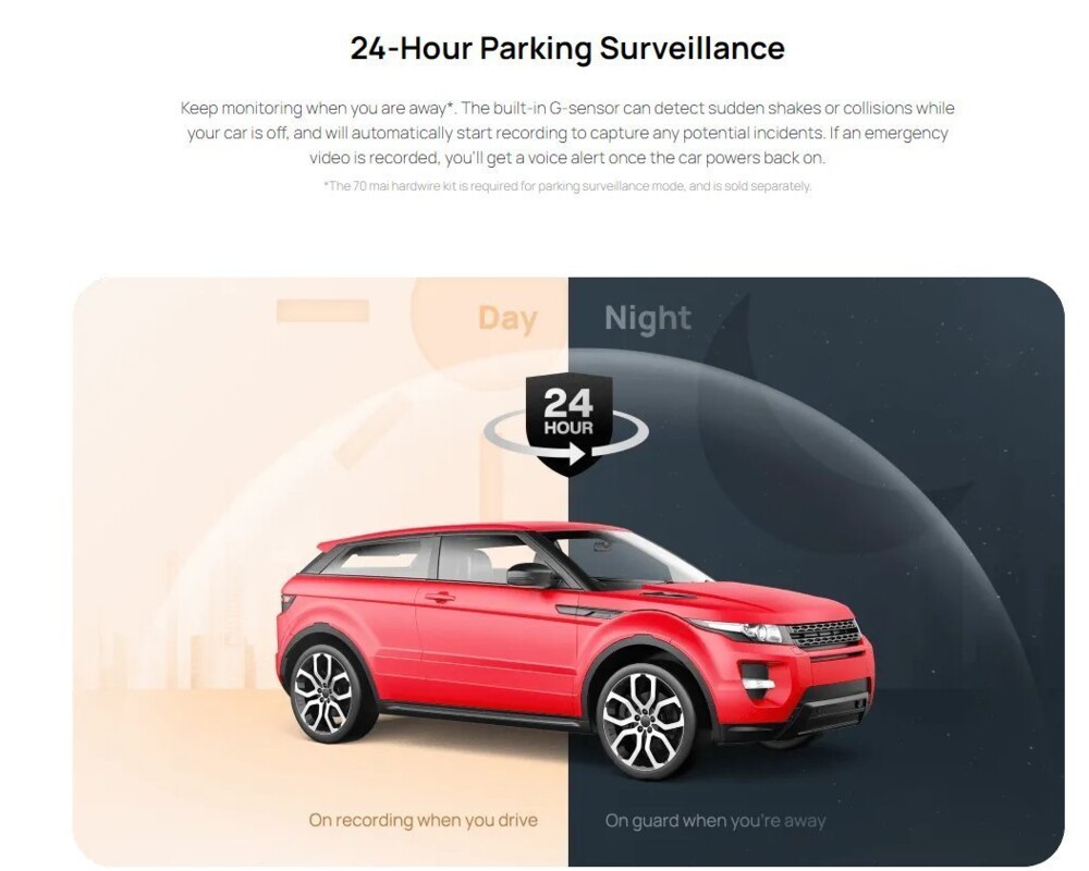 Видеорегистратор 70mai Dash Cam A400 Grey 6