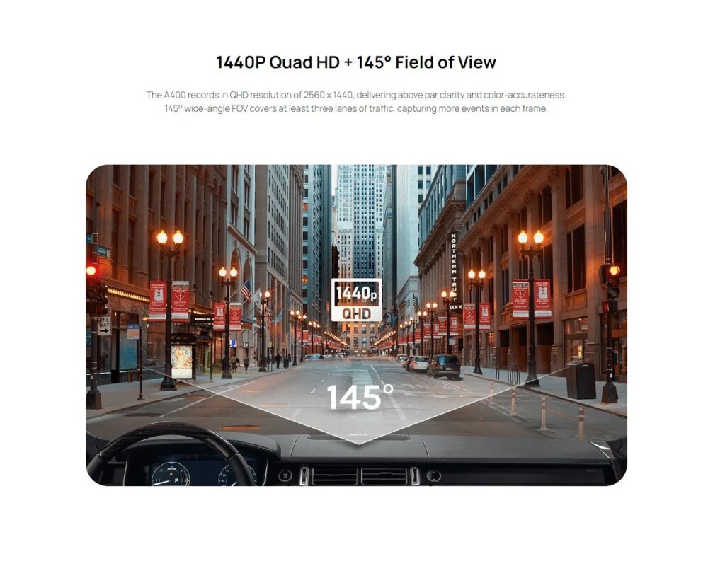 Видеорегистратор 70mai Dash Cam A400 Grey 3