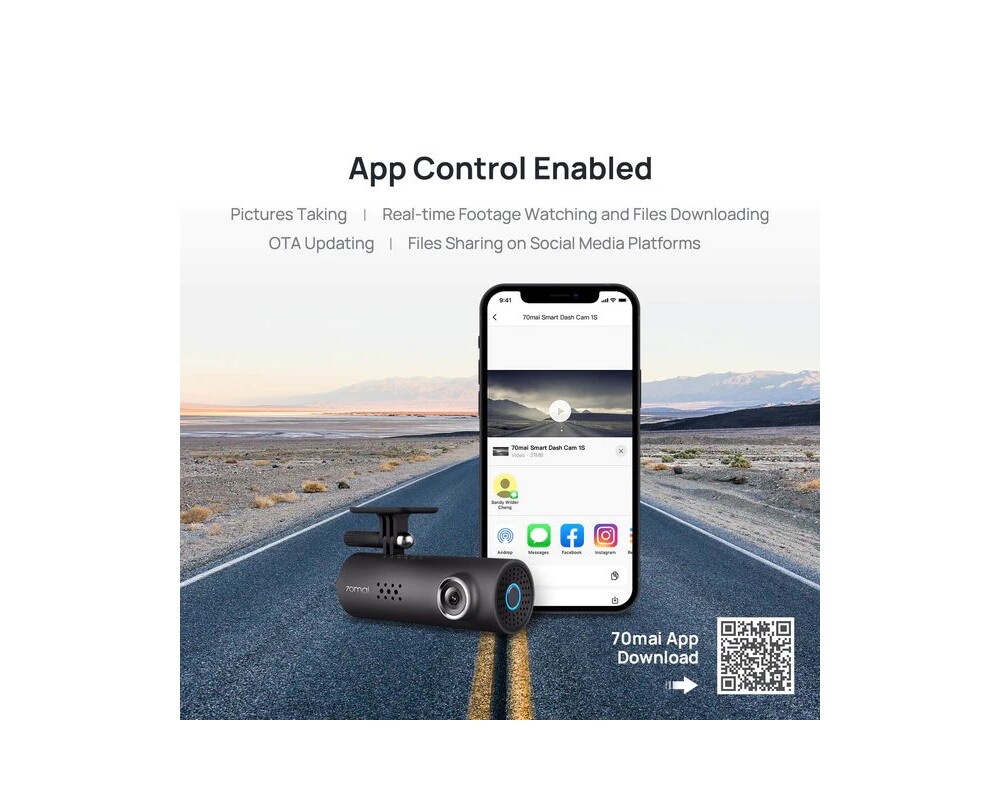 Видеорегистратор 70mai Smart Dash Cam 1S D06 5