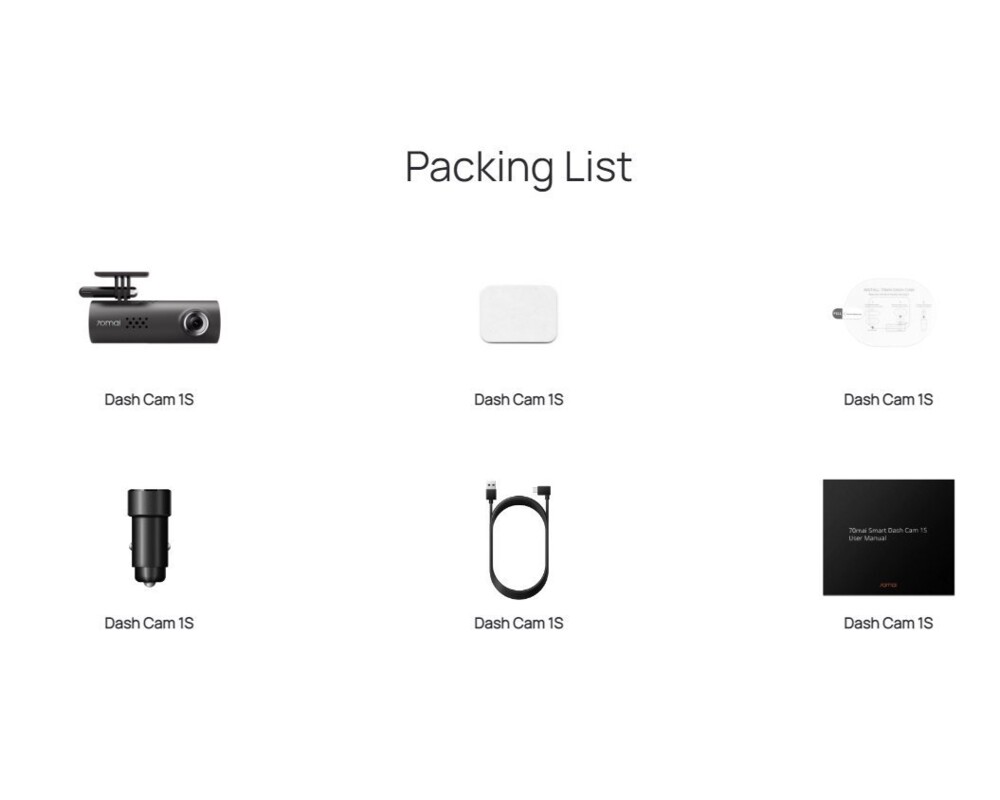 Видеорегистратор 70mai Smart Dash Cam 1S D06 13