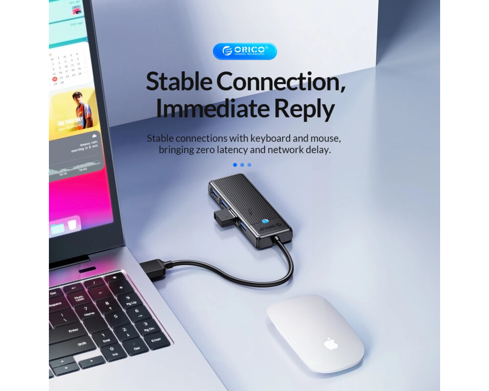 USB хъб Orico хъб HUB USB3.0 4 port Black - PAPW... 9