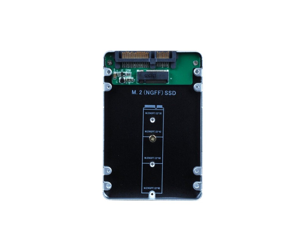 Аксесоар за съхранение Makki кутия за ссд Caddy Convertor M.2 NGFF SSD to 2.5" SATA3 9