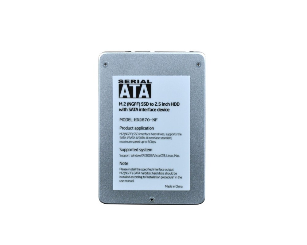 Аксесоар за съхранение Makki кутия за ссд Caddy Convertor M.2 NGFF SSD to 2.5" SATA3 8