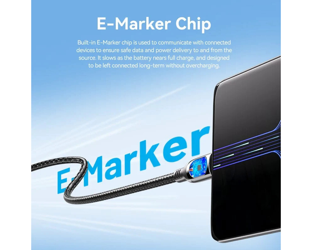 Кабел Vention кабел USB2.0 Type-C/Type-C 100W... 5