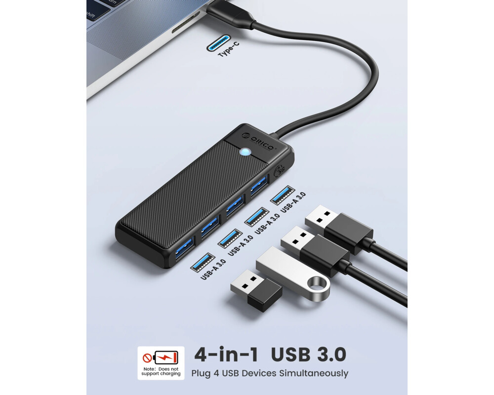 USB хъб Orico USB3.1 HUB Type-C - 4 x USB3.0 - P... 2