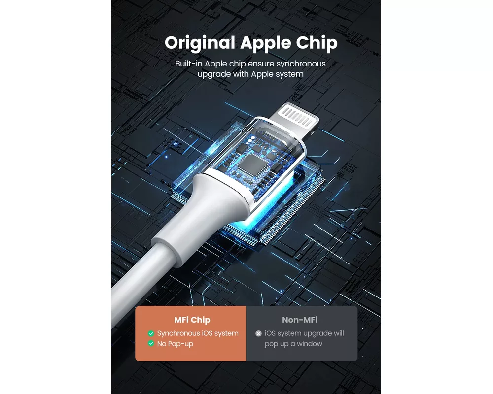 Кабел Ugreen кабел Cable iPhone Lighting/USB data US155 8