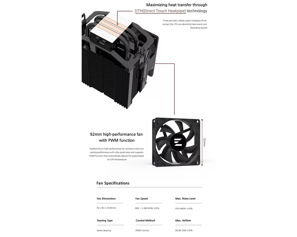 Охладител за процесор Zalman CNPS4X BLACK - LGA1700/AM5 10