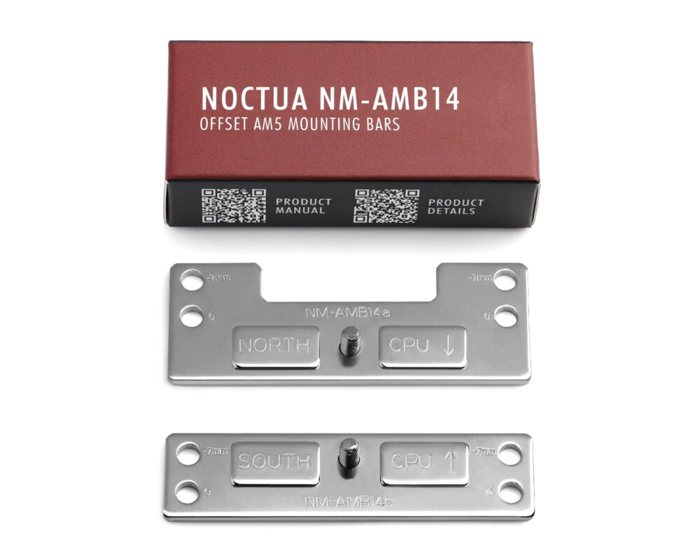 Част за охладител Комплект за монитиране на охладител Noctua NM-AMB14 за сокет AM4/AM5 за охладители NH-D12L, NH-L12S 6