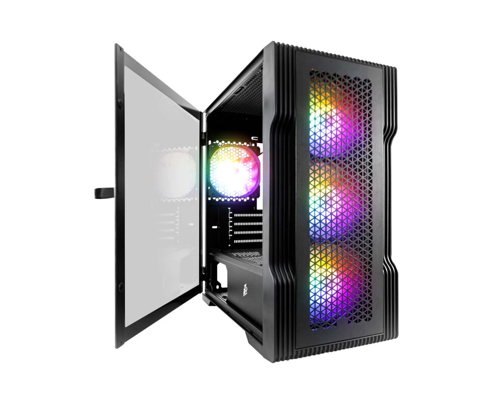 Кутия 1stPlayer mATX - TRILOBITE T3 Mesh Black 7