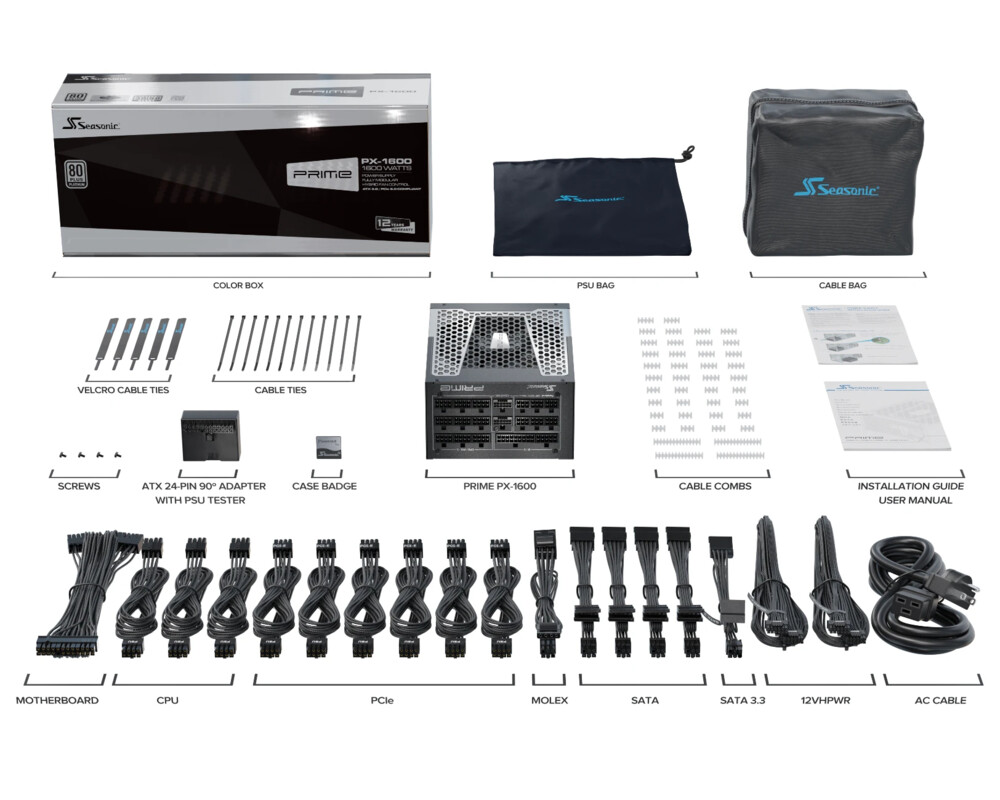 Захранване Seasonic 1600W Platinum PCIe Gen 5 - PRI... 10