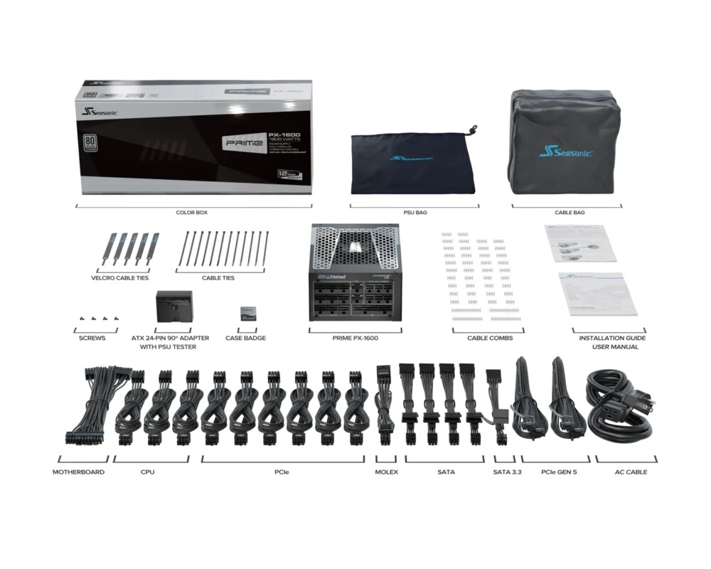 Захранване Seasonic 1600W Platinum PCIe Gen 5 - PRI... 34
