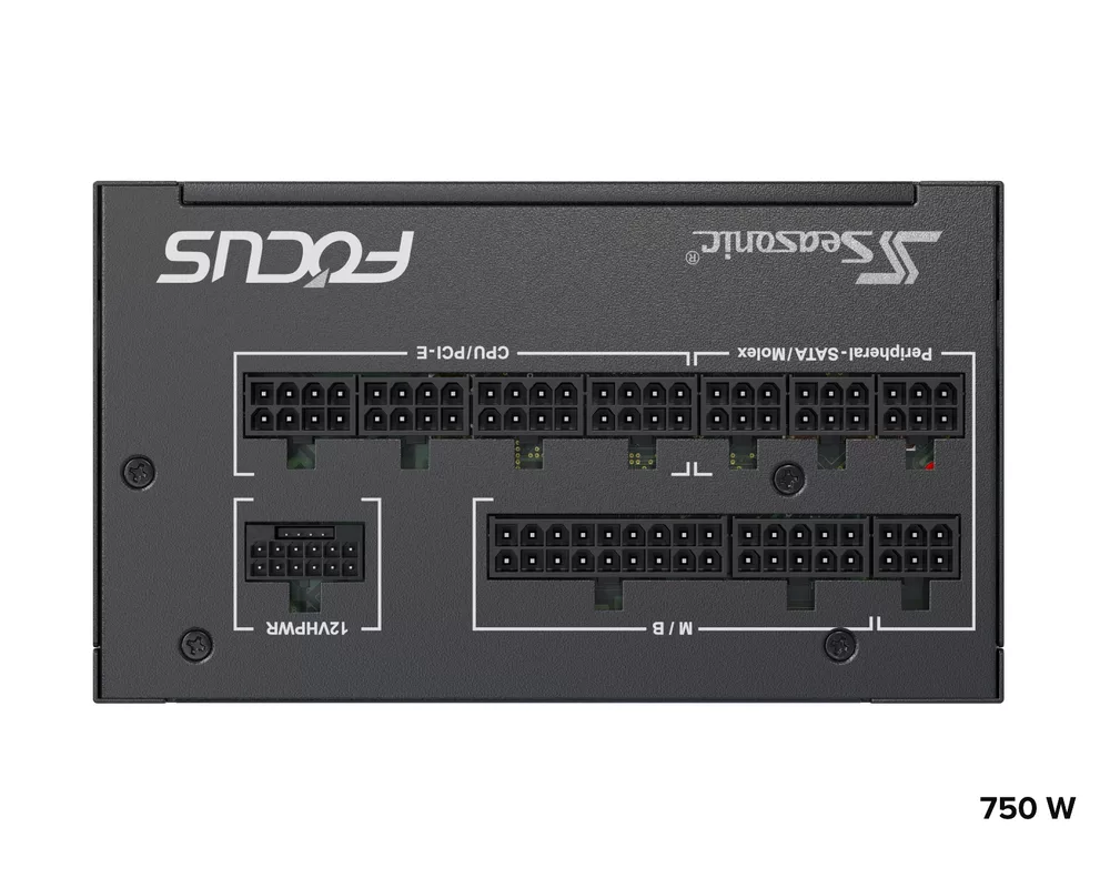 Захранване SEASONIC FOCUS GX-750 750W, 80+ Gold PCIe 5.0, Fully Modular 14