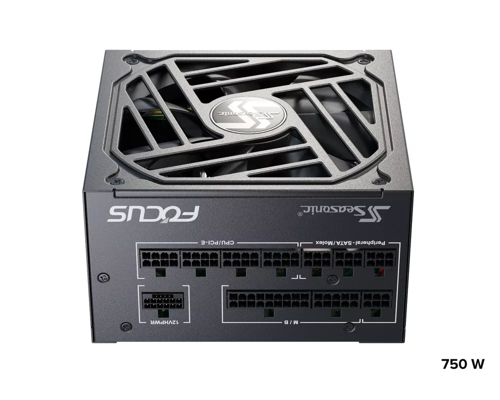Захранване SEASONIC FOCUS GX-750 750W, 80+ Gold PCIe 5.0, Fully Modular 12