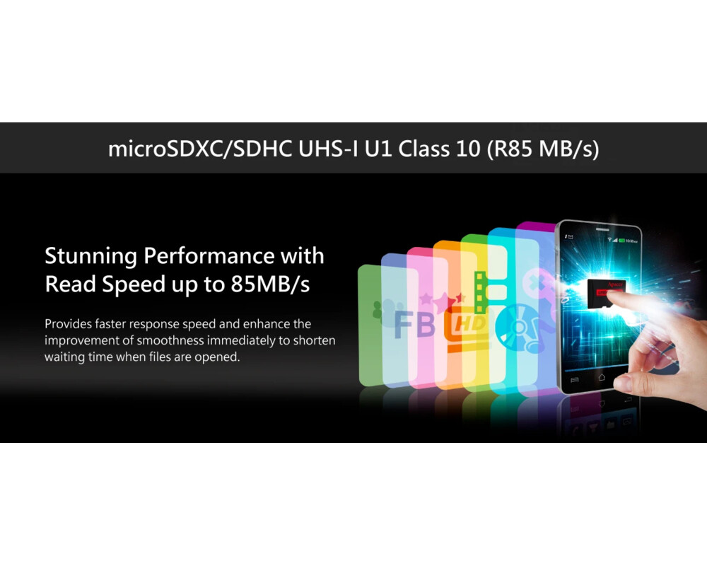 Флаш карта Apacer 128GB microSDXC Class 10 UHS-I (1 adapter) 7