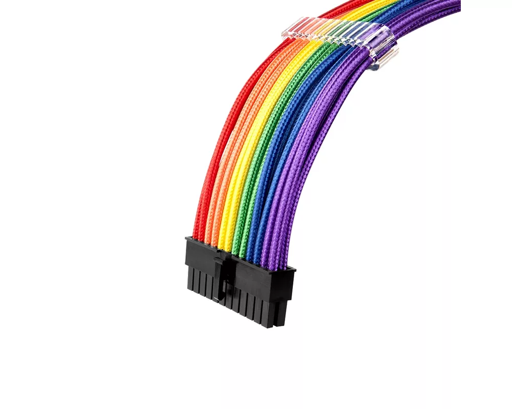Кабел 1stPlayer комплект удължителни кабели Custom Modding Cable Kit Rainbow - ATX24P 3