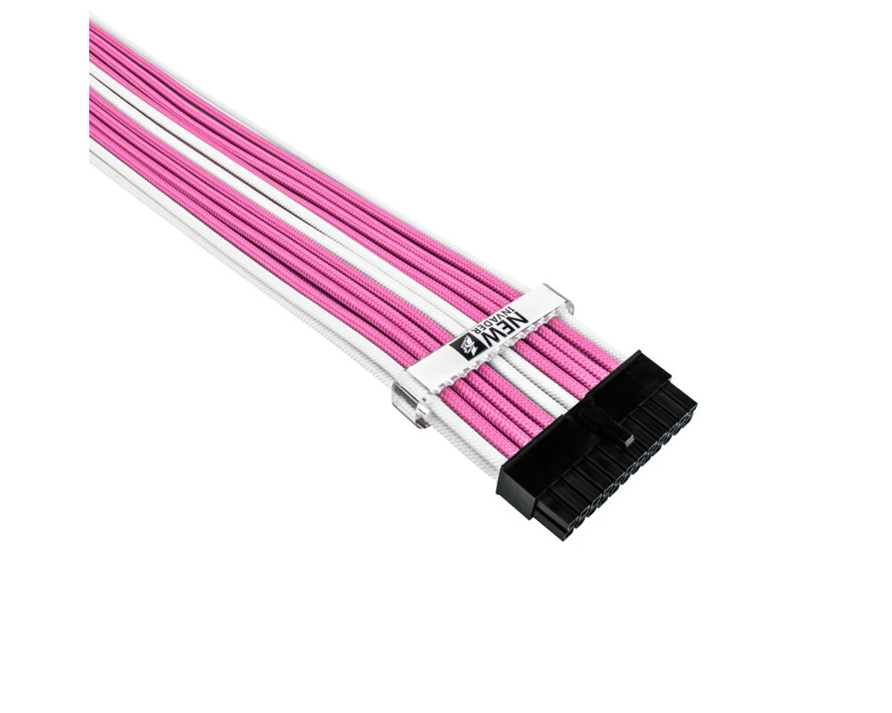 Кабел 1stPlayer комплект удължителни кабели Custom Modding Cable Kit Pink/White - ATX24P 2