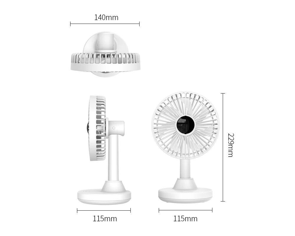 Вентилатор Orico за бюро Desktop USB - YT-N9C-WH-BP 2