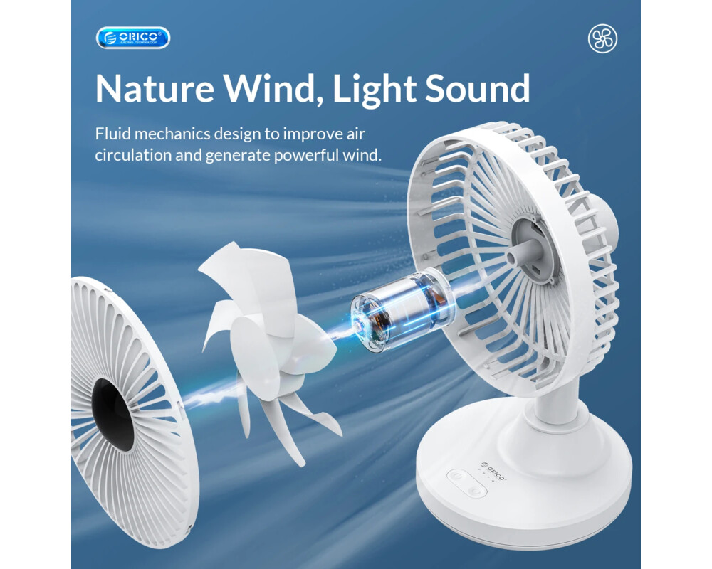Вентилатор Orico за бюро Desktop USB - YT-N9C-BL-BP 5