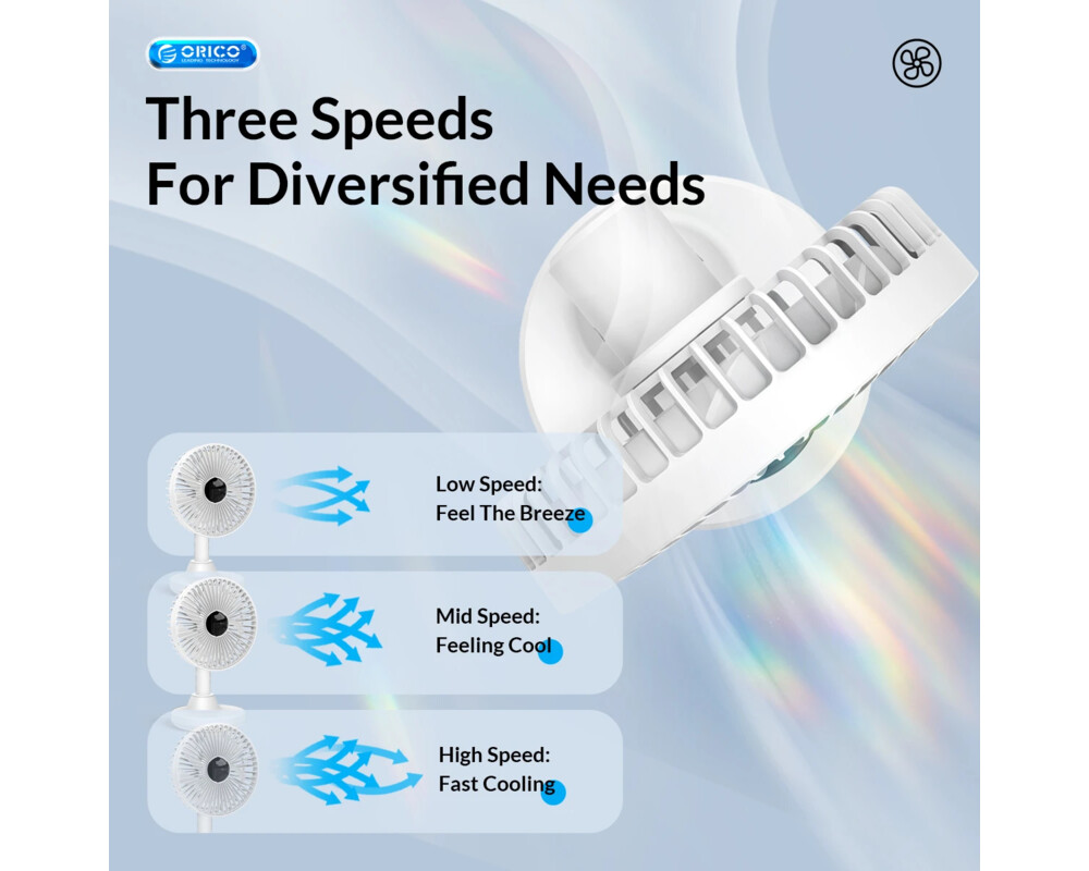 Вентилатор Orico за бюро Desktop USB - YT-N9C-BL-BP 6