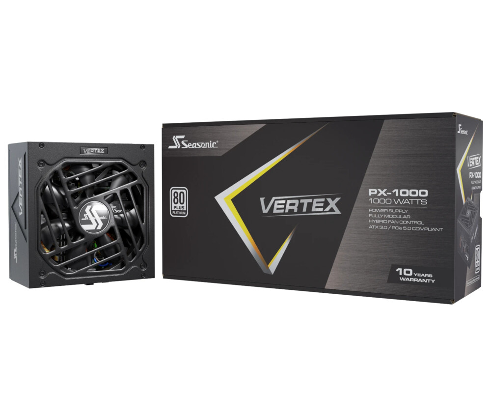 Захранване Seasonic VERTEX PX-1000, 1000W, 80+ Platinum, ATX 3.0, Fully Modular 16