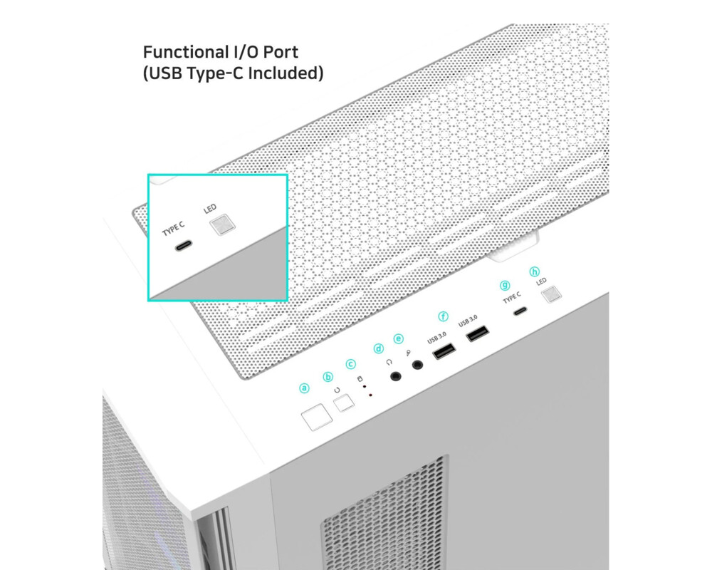 Кутия Zalman EATX - Z10 DUO White - Mesh/Tempe... 13