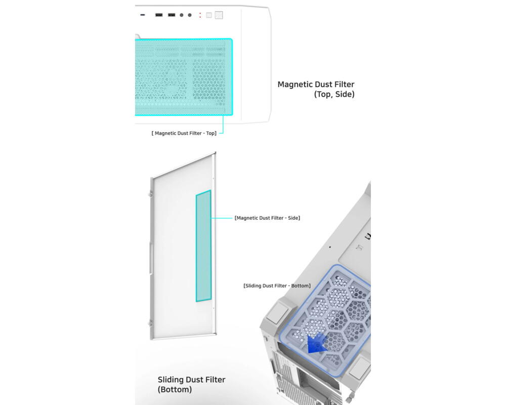 Кутия Zalman EATX - Z10 DUO White - Mesh/Tempe... 20
