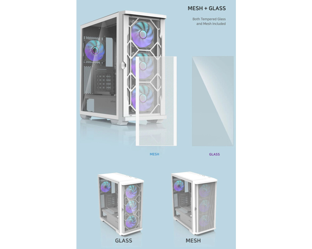 Кутия Zalman EATX - Z10 DUO White - Mesh/Tempe... 16
