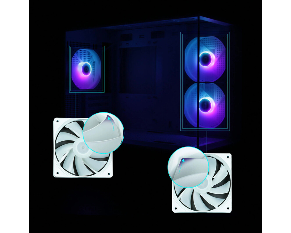 Кутия Zalman mATX - P30 White - aRGB 27