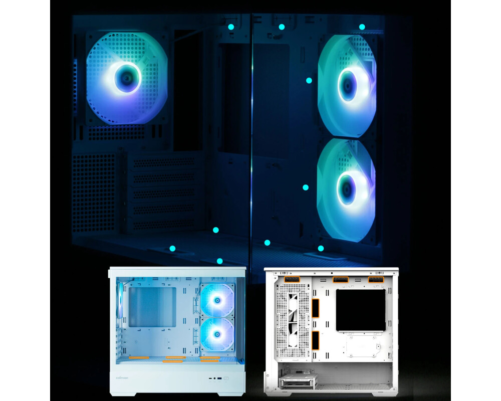 Кутия Zalman mATX - P30 White - aRGB 26