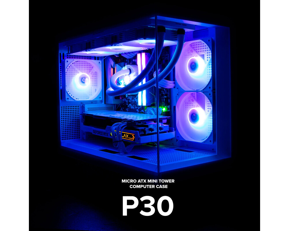Кутия Zalman mATX - P30 White - aRGB 19