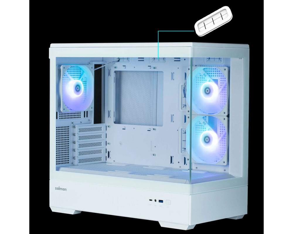 Кутия Zalman mATX - P30 White - aRGB 18