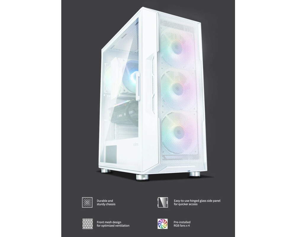 Кутия Zalman ATX - I3 NEO White - RGB 7