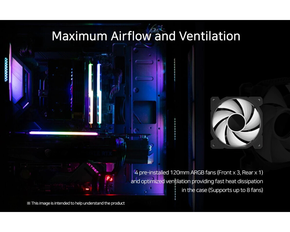 Кутия Zalman ATX - I3 NEO TG Black - aRGB 17