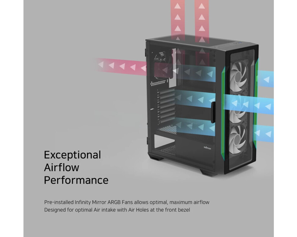 Кутия Zalman ATX - I3 NEO TG Black - aRGB 10